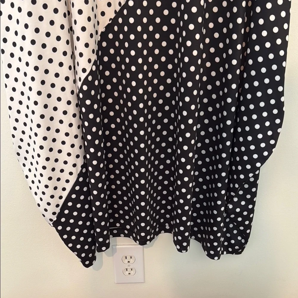 IC COLLECTION Black and White 3/4 Sleeve Dress - Picture 6 of 9